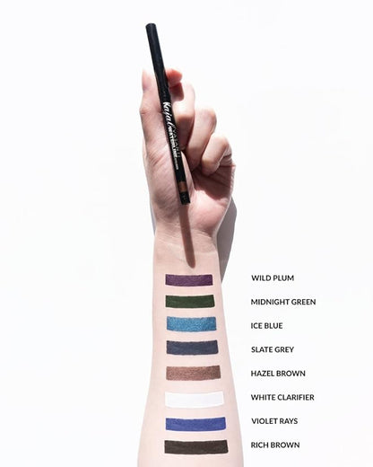 VASANTI Kajal Waterline Eyeliner Pencil (Violet Rays) - Long lasting, Blendable, Safe for Sensitive Eyes, Waterline Eye Liner - Water resisitant & Smudge proof - Opthalmologist Approved and Tested