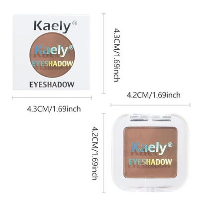 evpct Matte Brown Eyeshadow Palette Makeup for Older Women, Light Rosy Brown Cream Eye Shadow Palette Single for Older Women Matte, Monochrome Natural High Pigment Mini Eyeshadow Sombra Para Ojos