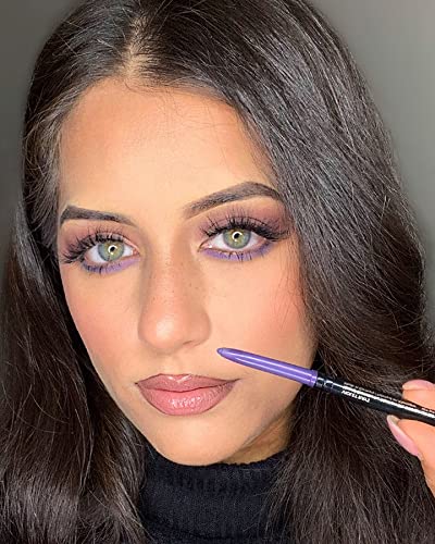 VASANTI Kajal Waterline Eyeliner Pencil (Violet Rays) - Long lasting, Blendable, Safe for Sensitive Eyes, Waterline Eye Liner - Water resisitant & Smudge proof - Opthalmologist Approved and Tested