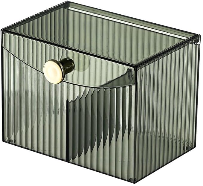 2-Grid Cotton Swab Ball Qtip Holder Dispenser with Lid,Container Dispenser Box for Bathroom Home Storage Organization,Vanity Organizers and Storage