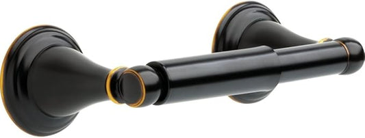 Delta Windemere (1-Pack) Toilet Paper Holder Oil Rubbed Bronze Tissue Roll Holder for Bathroom Organization and Storage Spring Loaded Toilet Tissue Holder Wall Bathroom Accessories 70050-OB