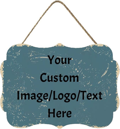 Personalized Custom Wooden Signs with Any Text Name for Home Door Man Cave Bar Family Farmhouse Decorative Home Kitchen Rustic Wall Decor