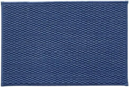 Bathroom Rugs Non Slip Washable, Super Absorbent Thin Bath Mat Small Quick Dry Low Pile Bathroom Rug, Navy Blue 16"x24"