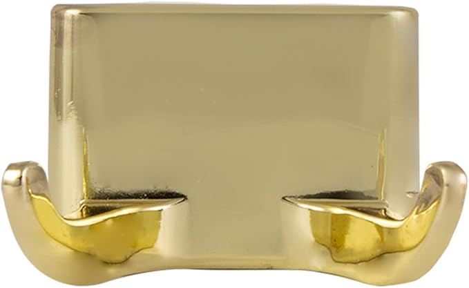 Design House 533307 Millbridge Classic Double Robe Hook for Bathroom Bedroom Closet or Office Polished Brass