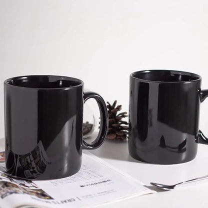 30oz Super Large Ceramic Coffee Mugs Large Handles Set of 2 (black)