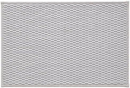 Bathroom Rugs Non Slip Washable, Super Absorbent Thin Bath Mat Small Quick Dry Low Pile Bathroom Rug, Light Grey 16"x24"