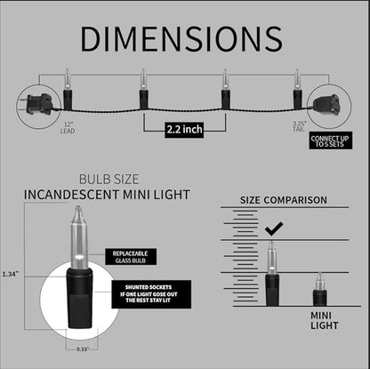 100LIGHTS Orange Purple and Green Extra-Bright with End Connectors Halloween Decorative Lights 5.98m UL Certified Mini String Light Set Waterproof for Halloween Home Garden Tree Party Patio