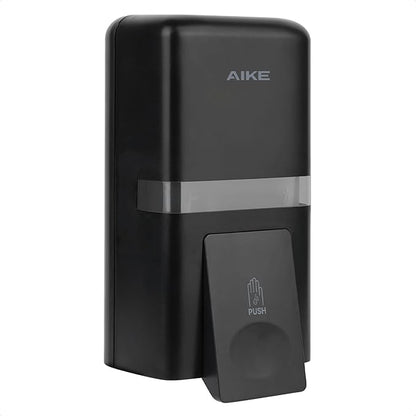 AIKE Wall Mount Liquid Soap Dispenser, 27oz Large Capacity with Extended Pump for Commercial Bathrooms(Black)