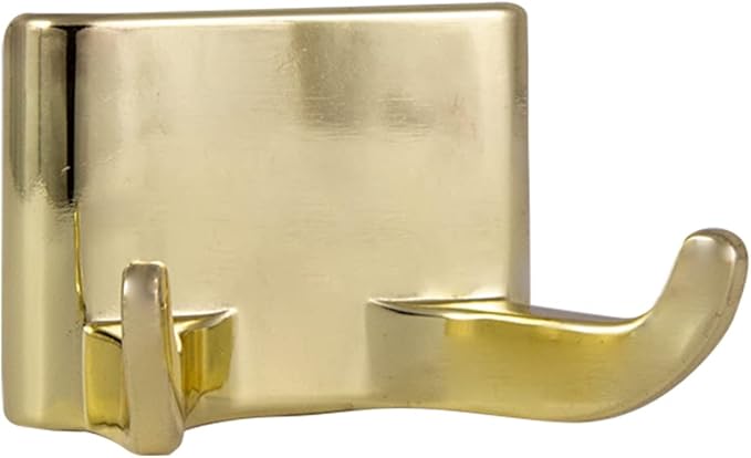 Design House 533307 Millbridge Classic Double Robe Hook for Bathroom Bedroom Closet or Office Polished Brass