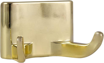 Design House 533307 Millbridge Classic Double Robe Hook for Bathroom Bedroom Closet or Office Polished Brass
