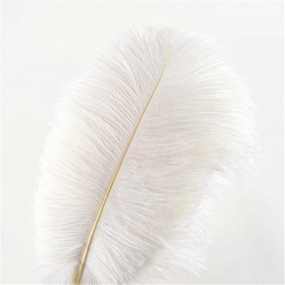 THARAHT 12pcs White Ostrich Feathers Natural Bulk 20-22Inch 50cm-55cm for Wedding Party Centerpieces Easter Gatsby and Home Decorate Ostrich Feathers