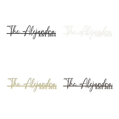 Personalized Family Name Sign | Custom Metal Sign | Metal Wall Art | Last Name Signs for Home | Wall Decor | Split Letter Monogram Sign | Home Letters | Wedding Gift | Housewarming Couples Gift