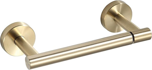 BVL Toilet Paper Holder Brushed Gold Wall Mount Stainless Steel 304 Large Mega Roll