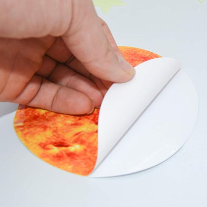 Quanhaigou Glow in The Dark Stars and Planets, Bright Solar System Wall Stickers -Glowing Ceiling Decals for Kids Room,Shining Space Decoration