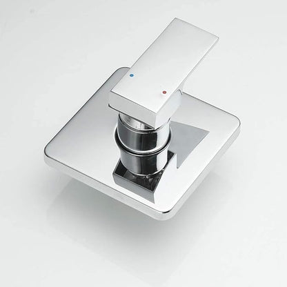 Shower Faucet Set Chrome, Single Function Shower Trim Kit with Rough-in Valve Bathroom Luxury Rain Shower Set Rainfall Shower System with Square Stainless Steel Metal Showerhead