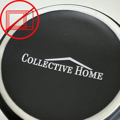 COLLECTIVE HOME - Black Monogram Ceramic Mugs, 15 oz Golden Initial Coffee Cups, Elegant Alphabet Tea Mugs, Personalized Halloween Mug with Gift Box, Perfect for Office and Home Décor (q)