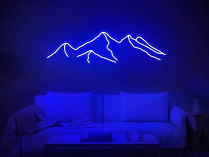 Ulalaza LED Decorative Lights USB Mountains Sunrise Sunset Led Neon Signs Home Decoration Wall Art Holiday Gift Brightness Adjustable 16.5''x9.5''