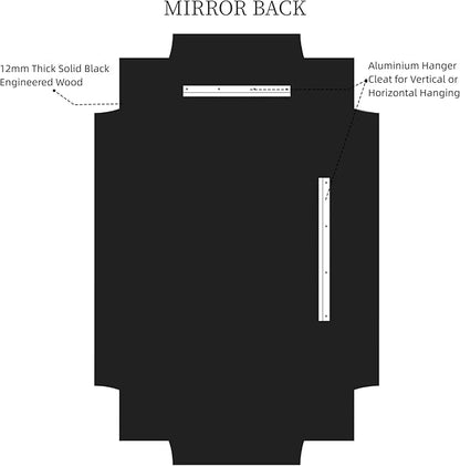 Kelly Miller 32"x48" Large Gold Mirror for Wall, Modern Decorative Mirror Rectangle Wall Vanity Mirror Bevelled Full Length for Bathroom Living Room Bedroom Farmhouse Fireplace Entryway