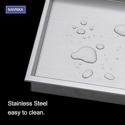 Shower Niche, 12"x12" No Tile Needed, The Insert Storage Rectangle Single Shower Shelf is Easy to Install, Stainless Steel, Brushed Nickel