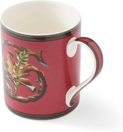 Spode Kit Kemp 12oz Mug, S Initial - Fine China Coffee Cup with Floral Alphabet Design, Custom Letter Mug for Unique Gift Giving - Personalized Kitchen Drinkware, Dishwasher Safe & Stylish