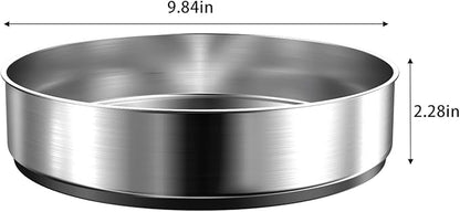 VAEHOLD Pantry Cabinet Lazy Susan Stainless Steel Black Spice Rack Turntable - Decorative Trays Storage Containers Organizer for Kitchen Cabinet, Snacks, Bathroom (10 inches)