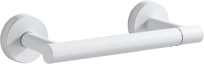 BVL Toilet Paper Holder Matte White Wall Mount Stainless Steel 304 Large Mega Roll