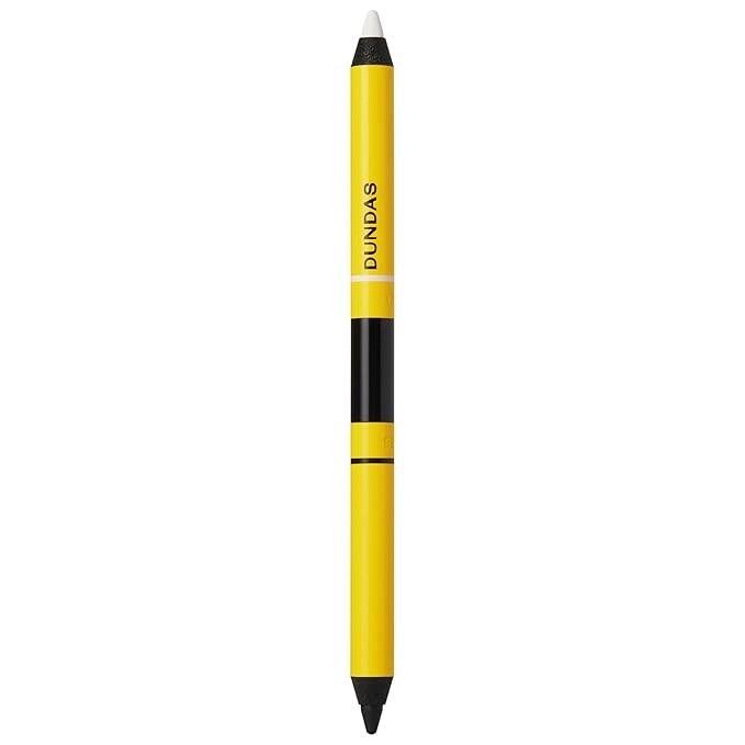 Dundas Eyeliner, Black & White Liner Pencil for Eye Make Up, Waterproof, Long Lasting, Double Ended, Safe for Waterline & Sensitive Eyes, Vegan & Cruelty Free Makeup, All Skin Types