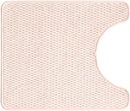 Toilet Rug, Thin Toilet Rugs U Shaped Washable Non Slip Absorbent Quick Dry Low Pile Toilet Mat, Pink 20"x24" U Shape