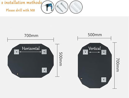 Single Beveled Edge Frameless Wall Mount Bathroom Vanity Mirror, 20” X 28”