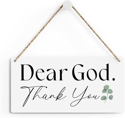 SENJIAN Christian Home Decor Christian Wall Art Rustic Bible Verse Sign Scripture Printed Wood Sign Wall Art Religious Sign for Home Office Bathroom Bedroom