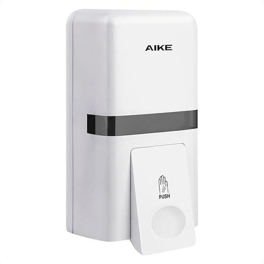 AIKE Wall Mount Liquid Soap Dispenser, 27oz Large Capacity with Extended Pump for Commercial Bathrooms(White)
