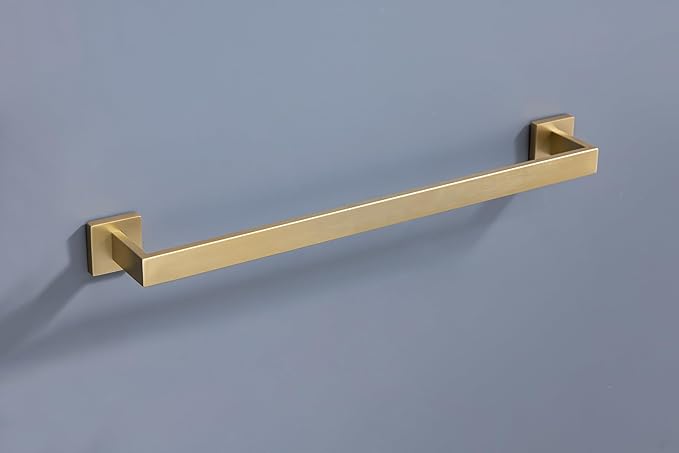 10-Piece Bathroom Hardware Set - Brushed Gold SUS304 Stainless Steel Wall-Mounted Towel Bar, Holder & Racks, 23.6 Inch