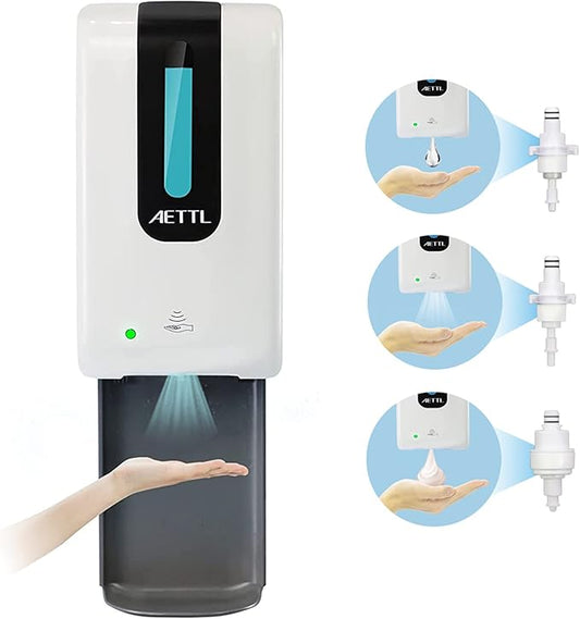 Soap Dispenser,Touchless Automatic Foaming Hand Sanitizer Dispenser Wall Mount, 40oz Motion Sensor Foam Liquid Refill Bottle Sanitizer Dispensing for Bathroom Kitchen Home