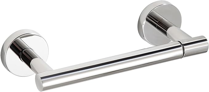 BVL Toilet Paper Holder Polished Chrome Wall Mount Stainless Steel 304 Large Mega Roll