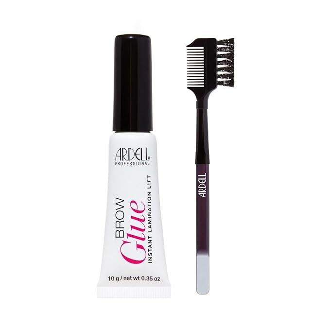 Ardell Brow Glue ?€? Clear Eyebrow Gel for Instant Lamination Lift with Styling Brush, All day Extreme Hold Brow Gel for Fluffy Defined Brows, 0.35 oz