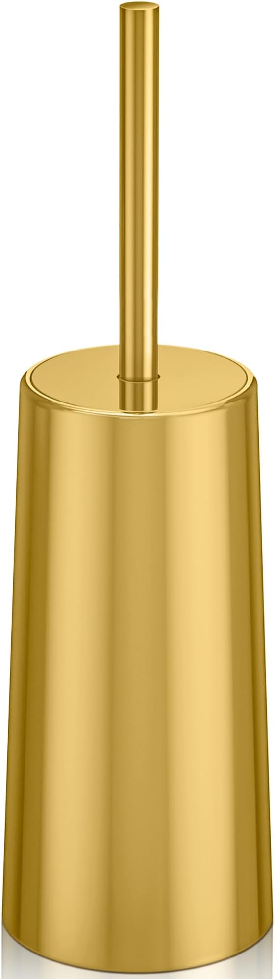 Toilet Brush and Holder, Toilet Brush Stainless Steel, Toilet Bowl Brush for Bathroom Toilet-Ergonomic, Elegant,Durable (Gold)
