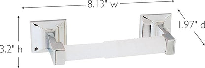 Design House Millbridge 4 Piece Bathroom Accessory Set, Towel Bar, Robe Hook, Toilet Paper Holder, Towel Ring, Easy Installation, Polished Chrome, 25.81 in L x 1.97 in W x 6.44 in H, Item 534628