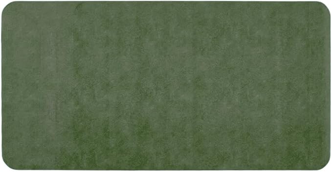 Bathroom Mat Quick Dry, Bathroom Rugs Non Slip Washable Thin Absorbent Bath Mat Fits Under Door Bathroom Floor Mat Perfect for Bath, Shower, or Sink 24"x48" Sage Green