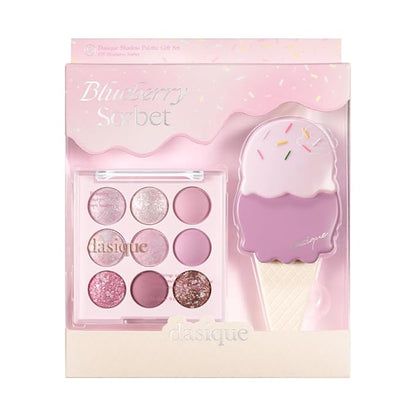 Dasique Shadow Palette Gift Set #20 Blueberry Sorbet 13g I FREE Comb Mirror Set | 9 Blendable Shades in Smooth Matte and Shimmer Finishes with Gorgeous Pearls | Eye Makeup Palette | K-beauty
