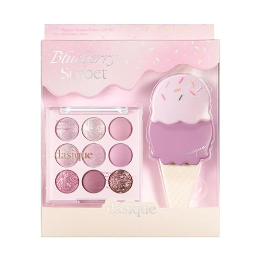Dasique Shadow Palette Gift Set #20 Blueberry Sorbet 13g I FREE Comb Mirror Set | 9 Blendable Shades in Smooth Matte and Shimmer Finishes with Gorgeous Pearls | Eye Makeup Palette | K-beauty