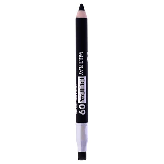 Pupa Milano Multiplay Eye Pencil - Creamy, Blendable Eyeliner With Smudge Tip - Create Long Wearing, Glamorous Intensity - Smooth And Lasting Color Liner For Waterline Or Lid - 09 Black - 0.03 Oz