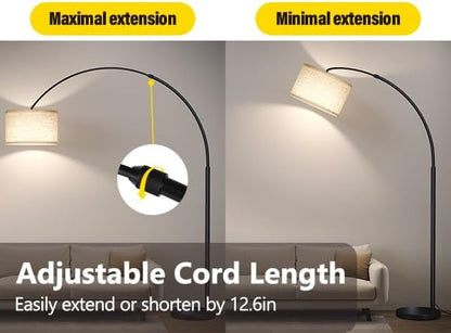 SUNMORY 82" Tall Arc Floor Lamp, Large Floor Lamp for Dinning/Bedrooms-Corner Lamp for Office