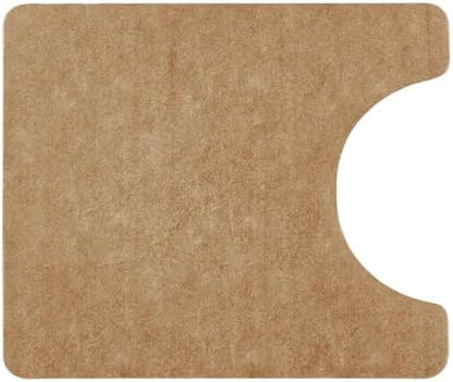 Toilet Rug, Thin Toilet Rugs U Shaped Washable Non Slip Absorbent Quick Dry Low Pile Toilet Mat, 20"x24" U Shape Camel