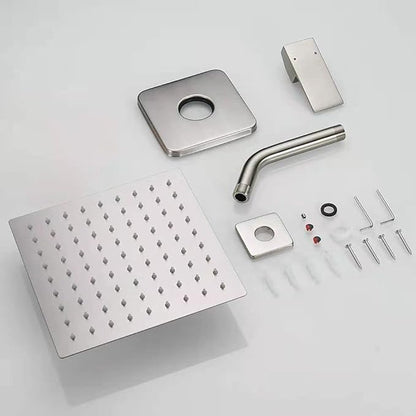 Shower Faucet Brushed Nickel Rain Shower Head Shower Faucets Sets Complete Bathroom Rainfall Shower System, Single Function Shower Trim Kit with Rough-in Valve