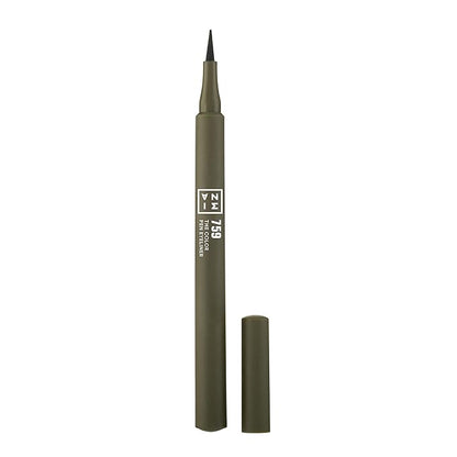 3INA The Color Pen Eyeliner 759 - Ultra Fine Tip 14H Olive Green Longwear Liquid Liner - Vibrant Colors, Matte, Smudgeproof, Flake Proof Makeup - Cruelty Free, Paraben Free, Vegan Cosmetics - Green