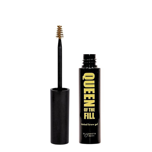 Elizabeth Mott Queen of the Fill Eyebrow Gel ?€? Tinted Brow Filler, Volumizer & Setter, Natural-Looking Fuller Brows ?€? Covers Gray Hairs, Water-Resistant, Long-Lasting ?€? Cruelty-Free, Blonde Shade, 4g