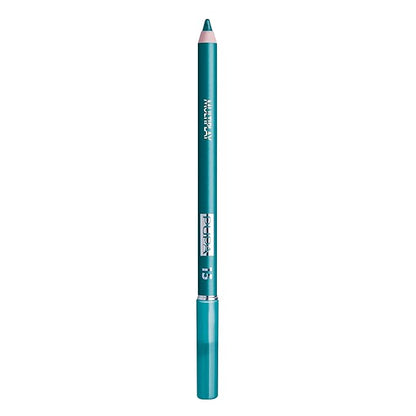 Pupa Milano Multiplay Eye Pencil - Creamy, Blendable Eyeliner With Smudge Tip - Create Long Wearing, Glamorous Intensity - Smooth, Lasting Color Liner For Waterline Or Lid - 15 Blue Green - 0.04 Oz