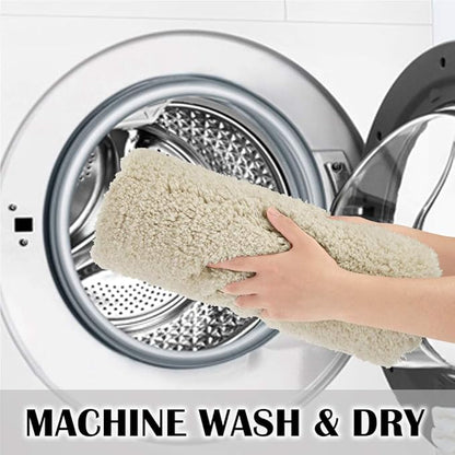 Suchtale Bath Rug for Non Slip Bath Mat (20 x 32, Light Tan) Water Absorbent Soft Microfiber Shaggy Thick Plush Shower Mat