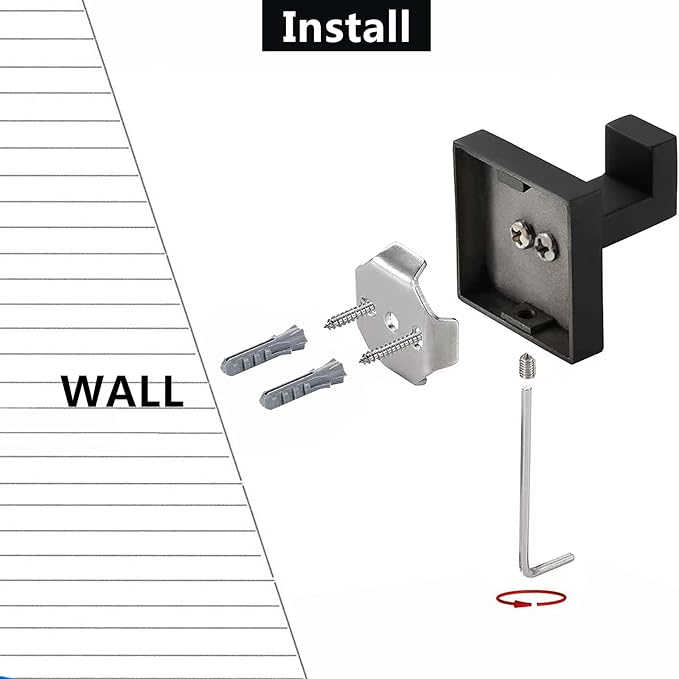 Bath Towel Hooks Premium Stainless Steel Clothes Hook Robe Coat Heavy Duty Square Wall Mounted Modern Hook for Bathroom Kitchen 4Pack Polished Chrome Finish