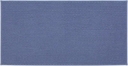 Bathroom Rugs Non Slip Washable, Super Absorbent Thin Bath Mat Quick Dry Low Pile Bathroom Rug, Denim Blue 24"x47"